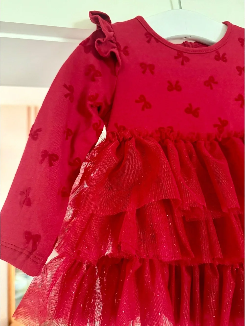 Rachel Zoe Red Tulle Dress Sz 12 Months EUC